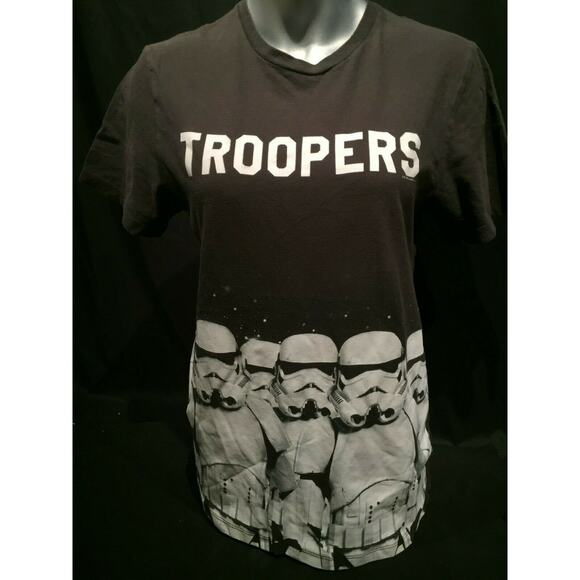 Star Wars Troopers Imperial Storm Force Line-Up T Tee Shirt Small Black White - Picture 3 of 5